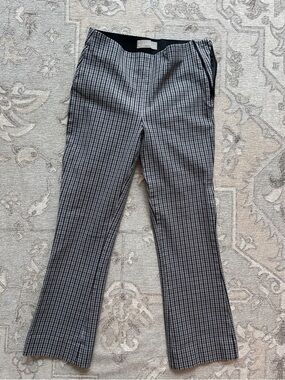Everlane Black and Gray Checked Ponte Pants
